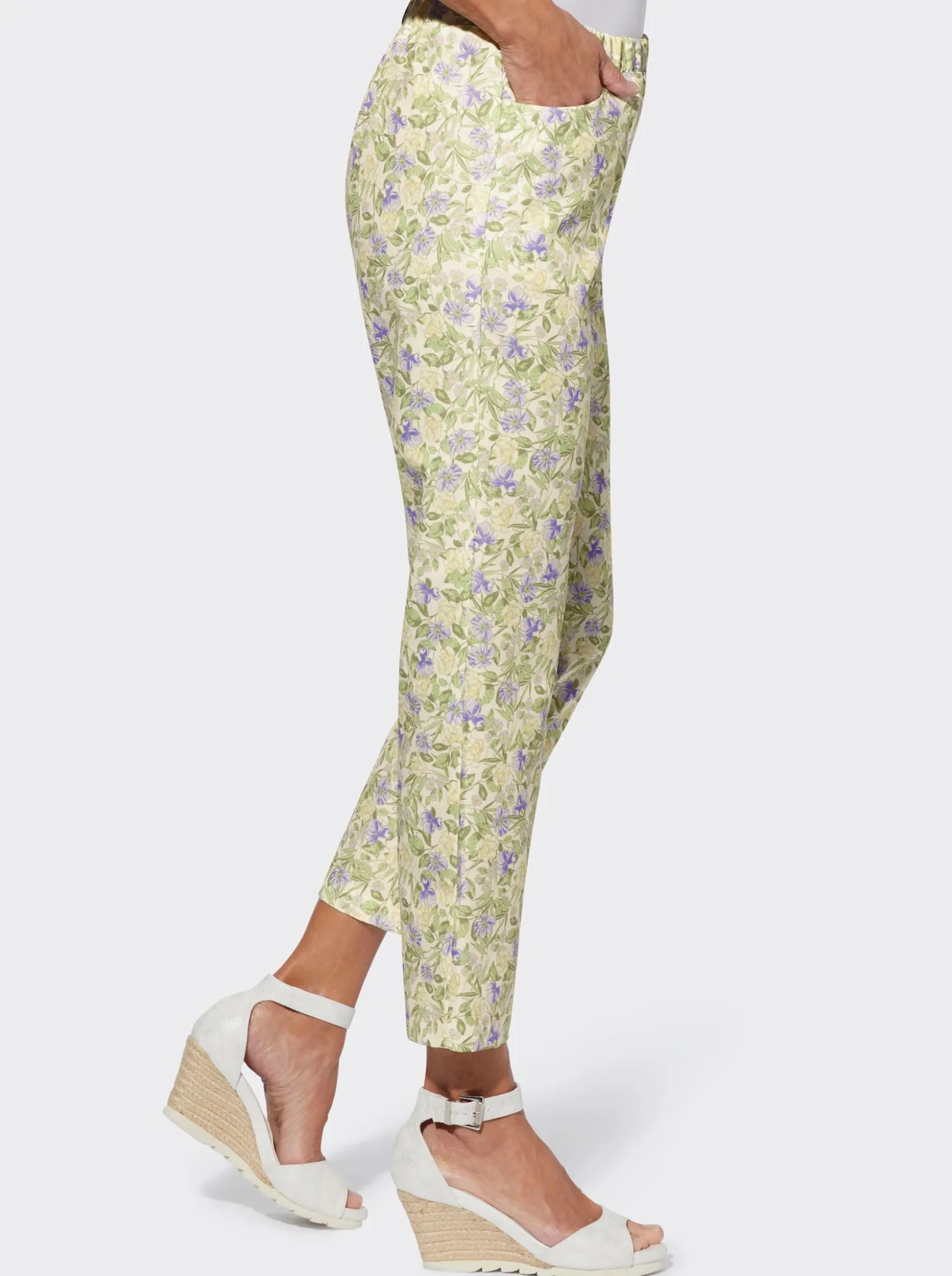 7/8-Hose mit Blumenmuster