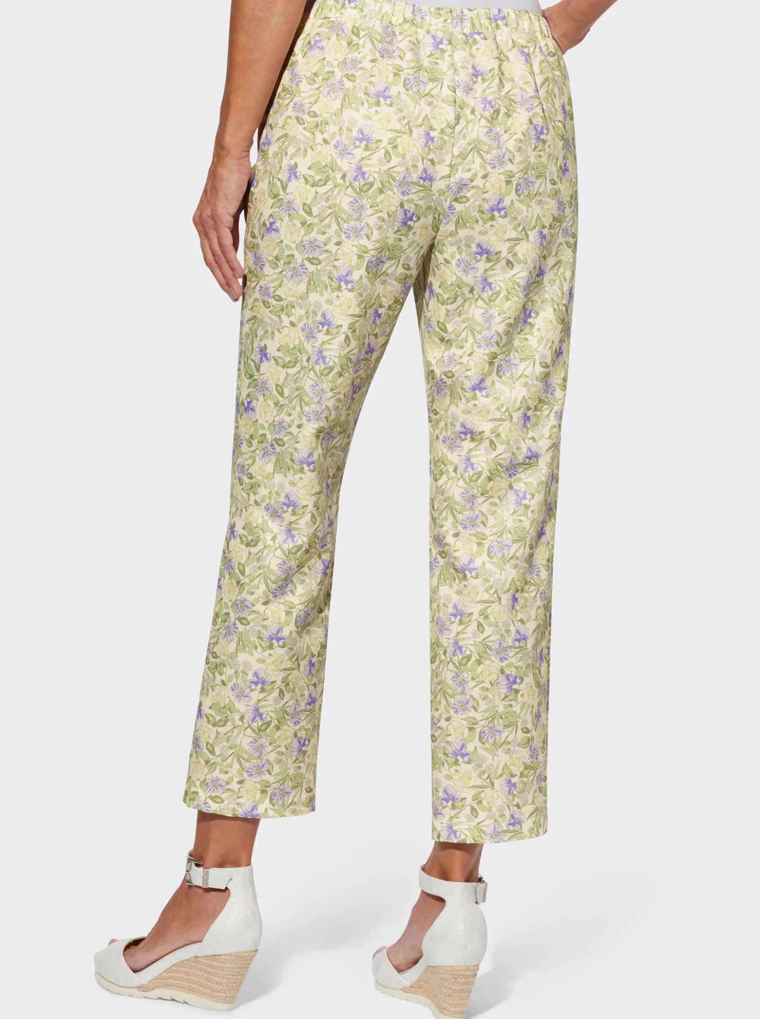 7/8-Hose mit Blumenmuster