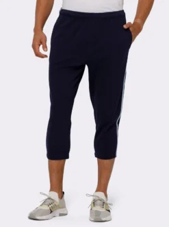3/4-Hose mit Kontrast-Paspeln