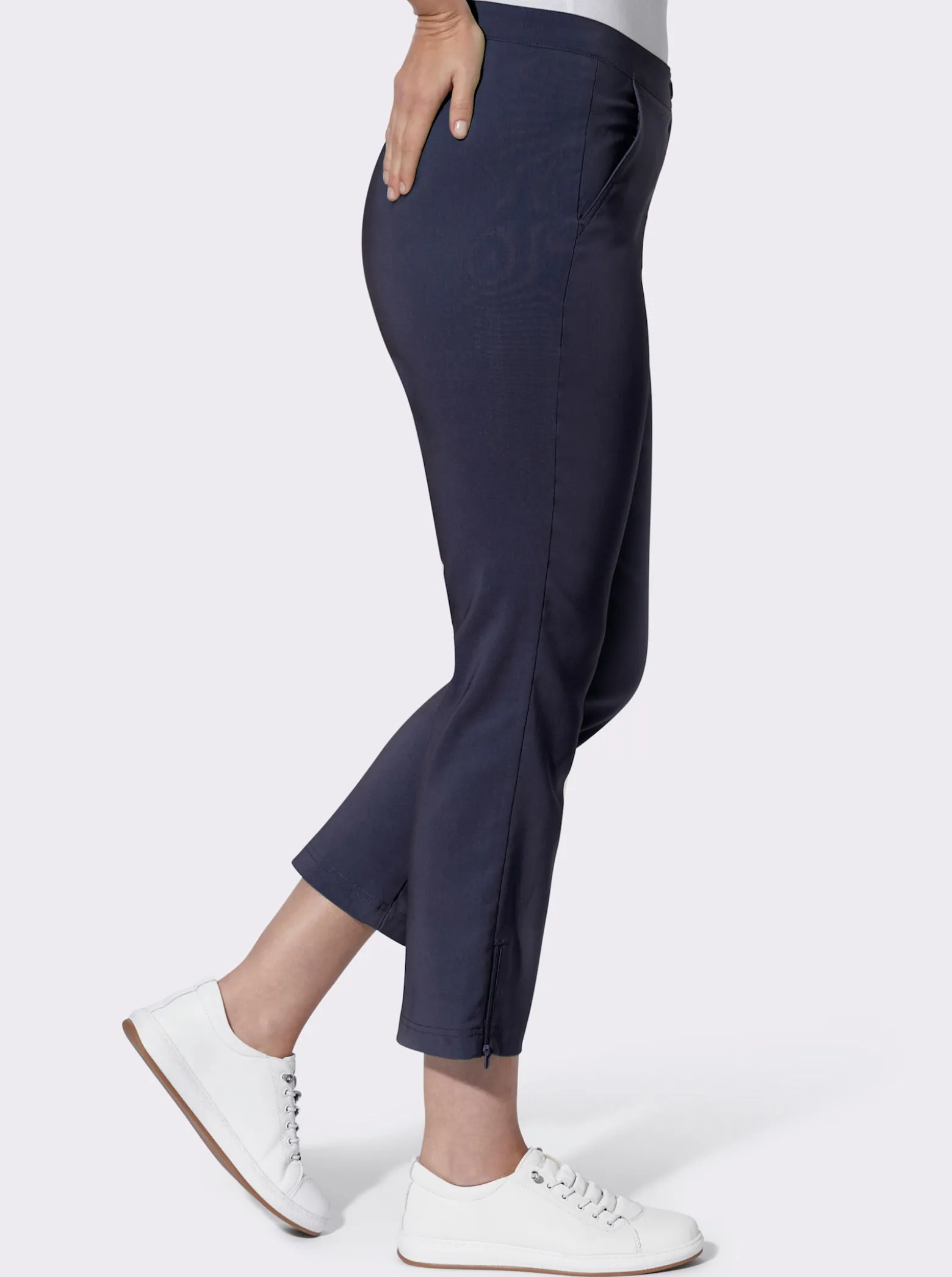 7/8-Hose mit Reißverschlüssen am Saum