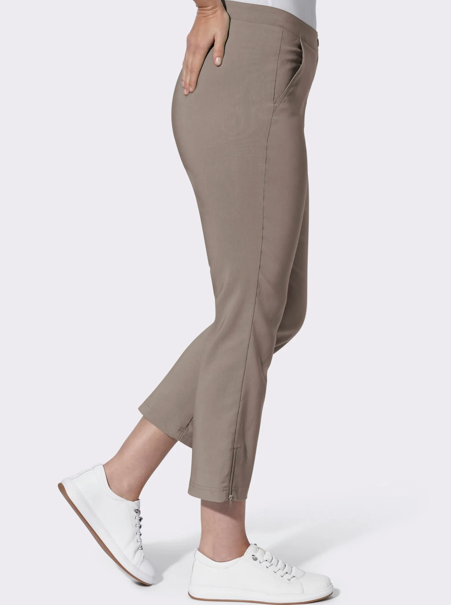 7/8-Hose mit Reißverschlüssen am Saum