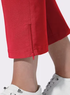 7/8-Hose mit Reißverschlüssen am Saum