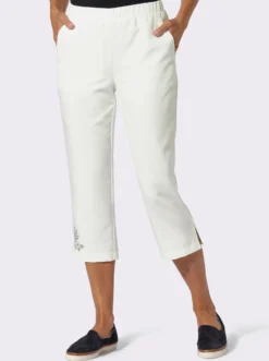 3/4-Hose mit Stickerei