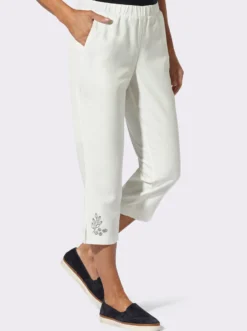 3/4-Hose mit Stickerei