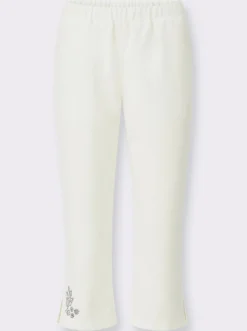 3/4-Hose mit Stickerei