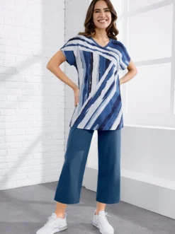 7/8-Hose mit weit geschnittenen Beinen