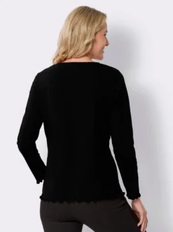 2-in-1-Langarmshirt mit gewellten Abschlüssen