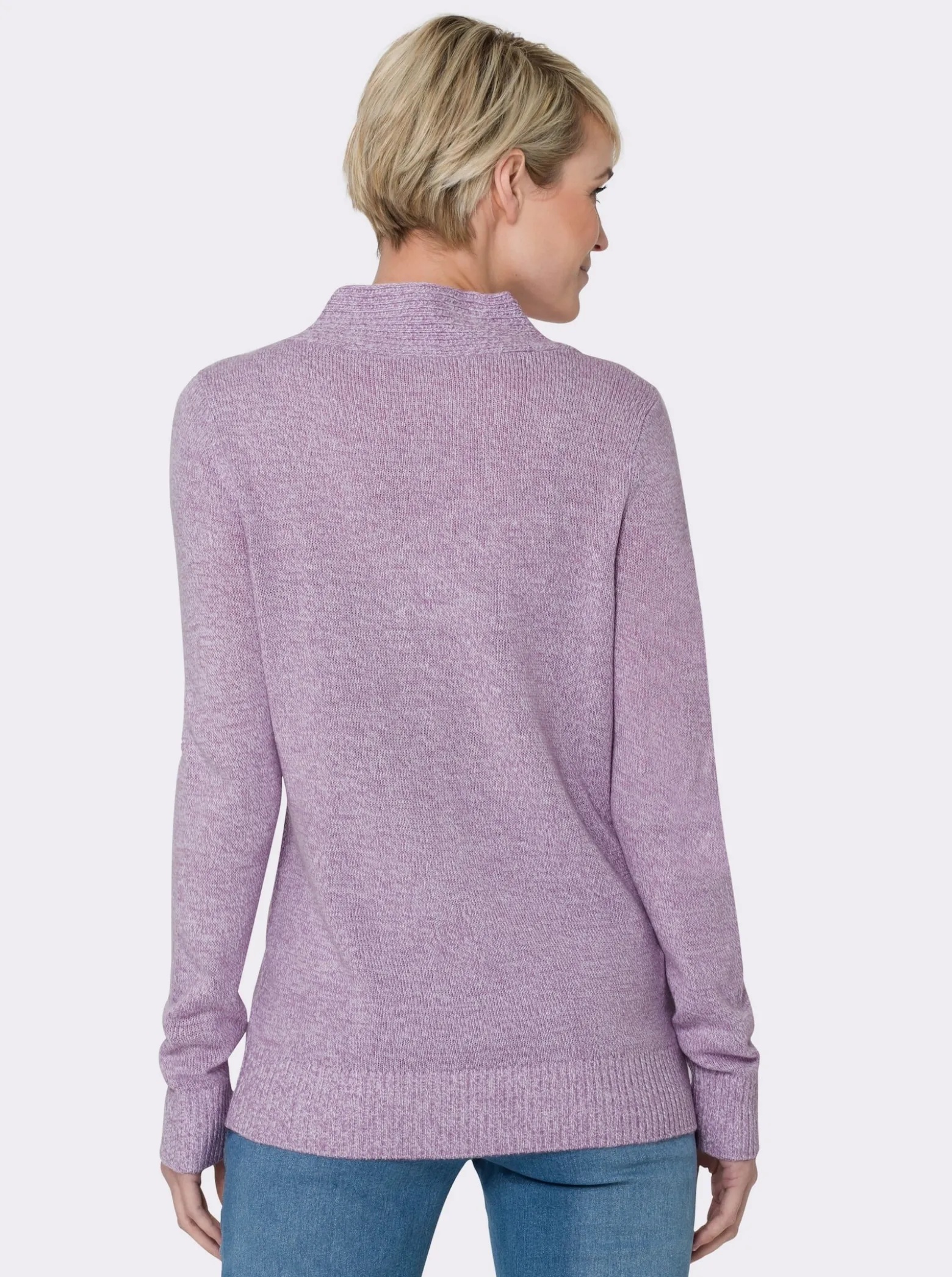 2-in-1-Pullover in Melange-Optik