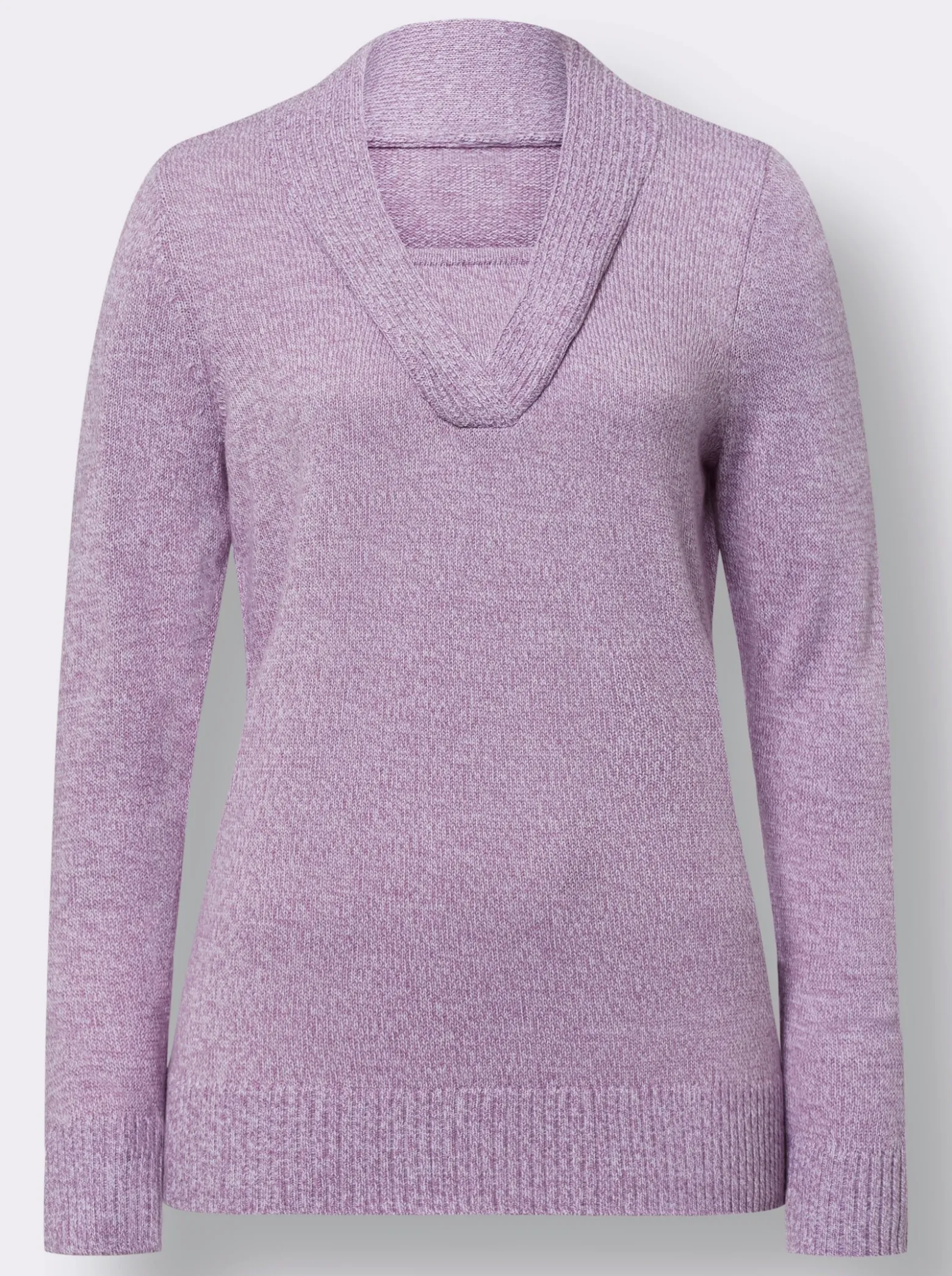 2-in-1-Pullover in Melange-Optik