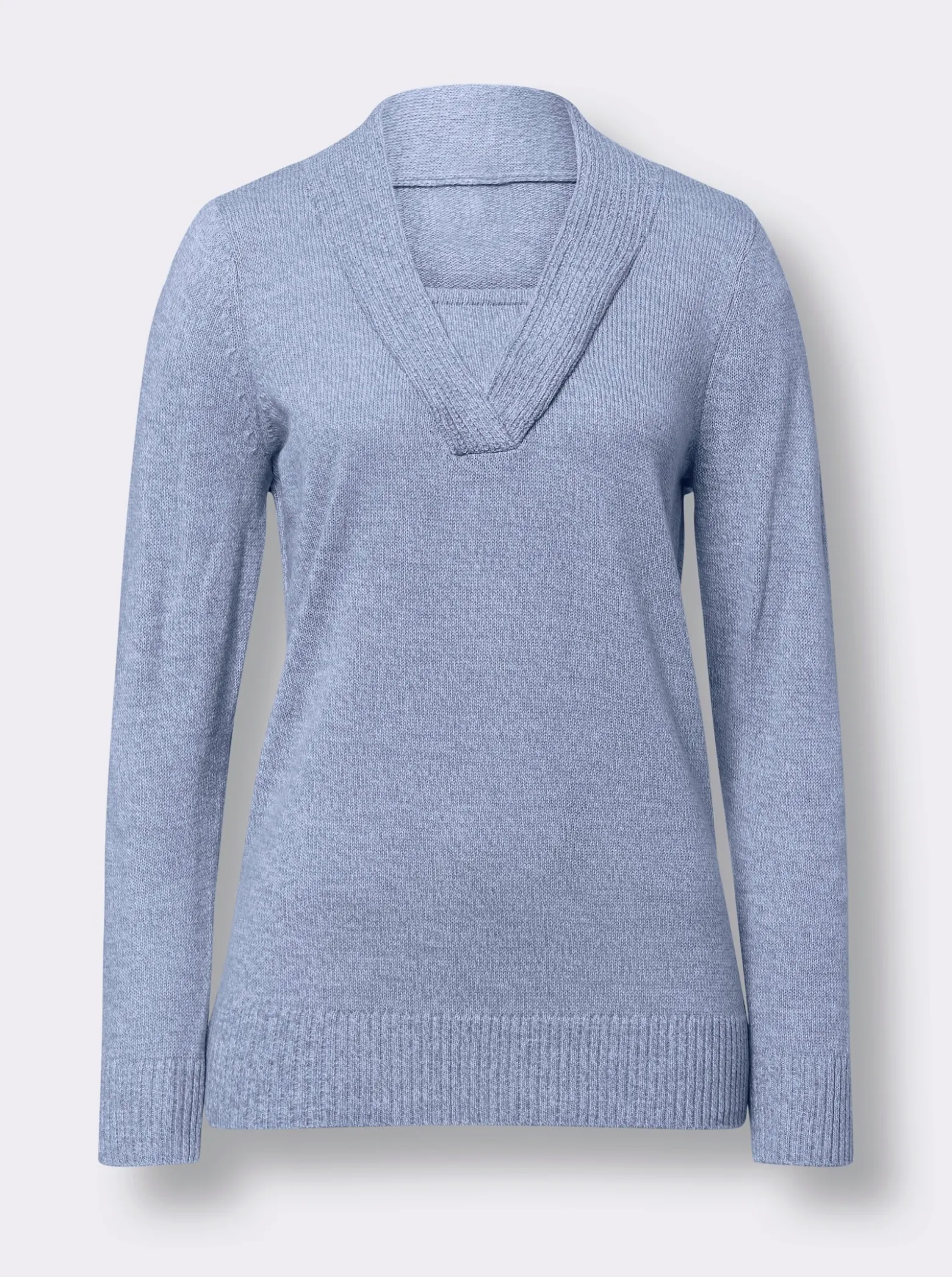 2-in-1-Pullover in Melange-Optik