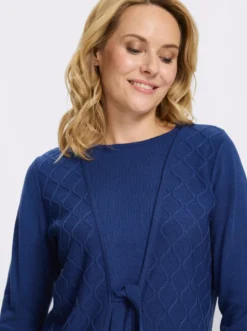 2-in-1-Pullover mit Bindeband