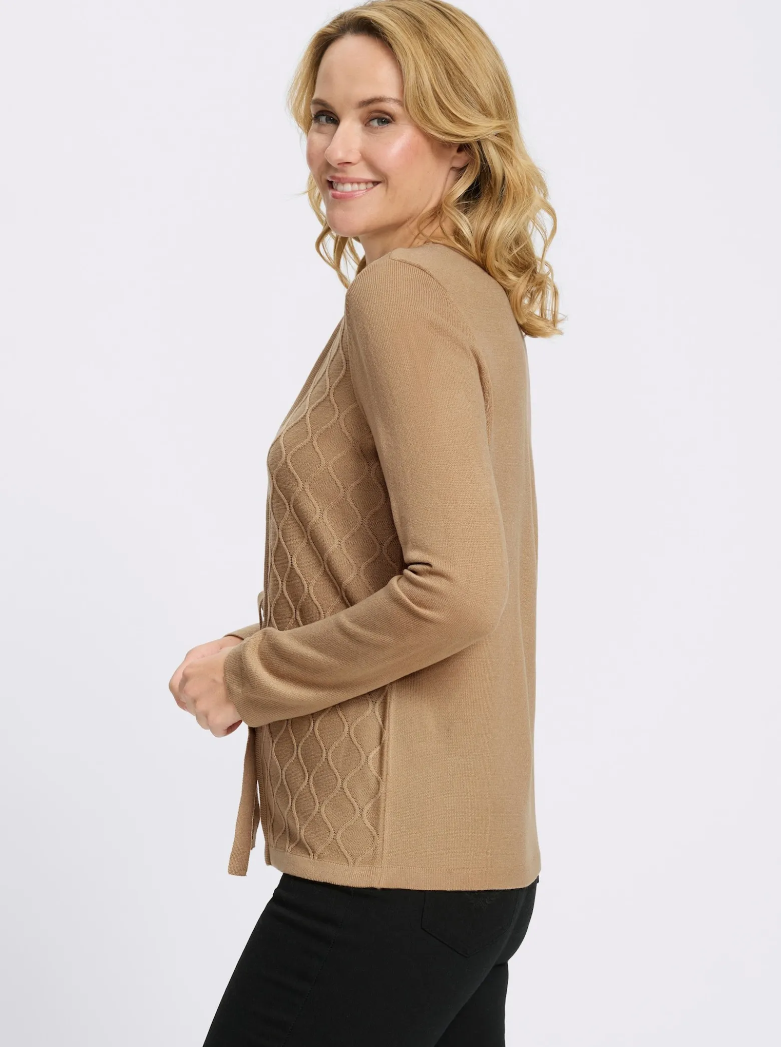 2-in-1-Pullover mit Bindeband