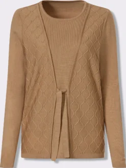 2-in-1-Pullover mit Bindeband
