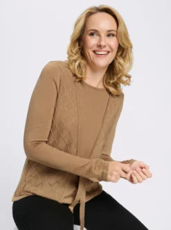 2-in-1-Pullover mit Bindeband