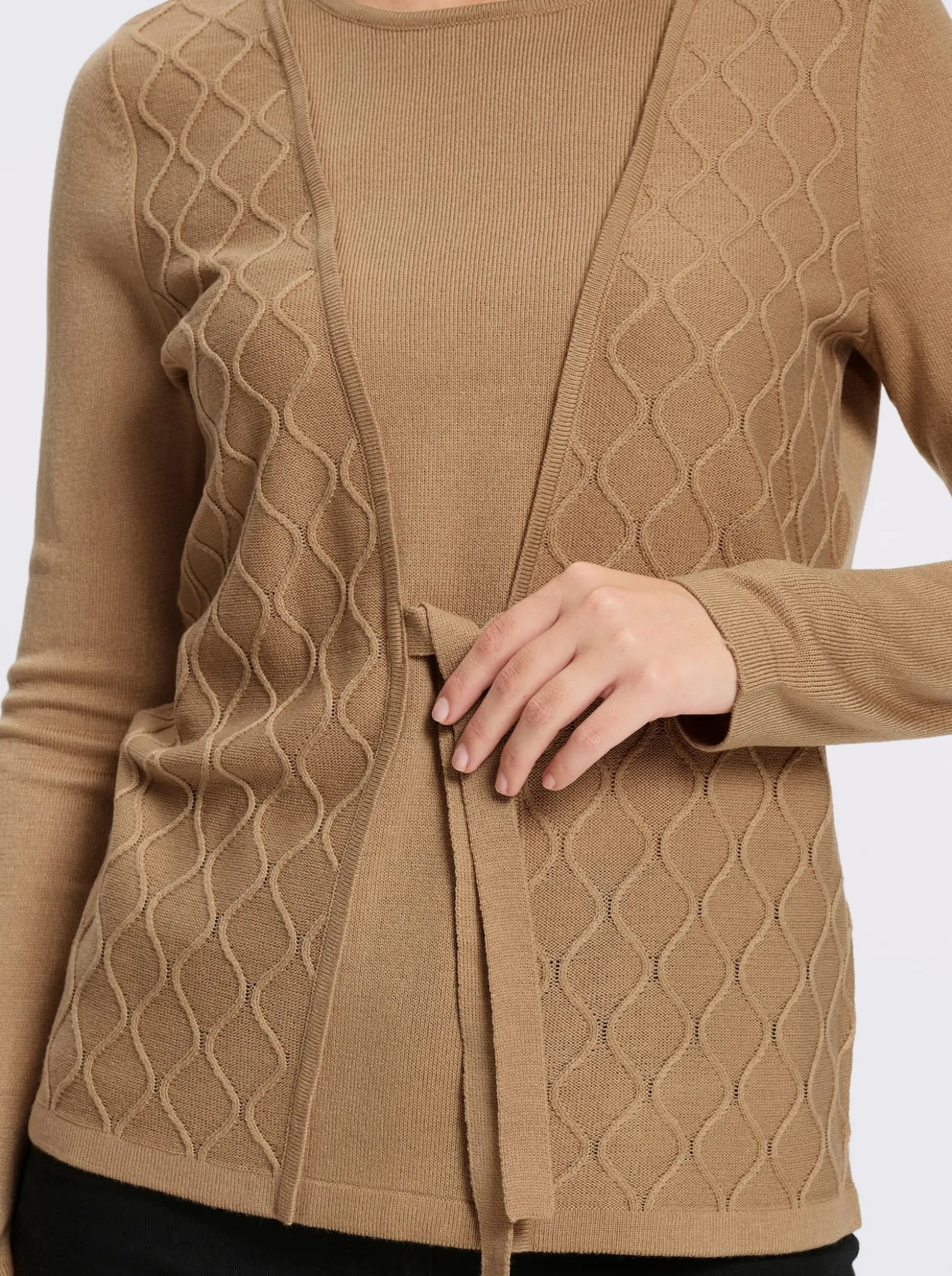 2-in-1-Pullover mit Bindeband