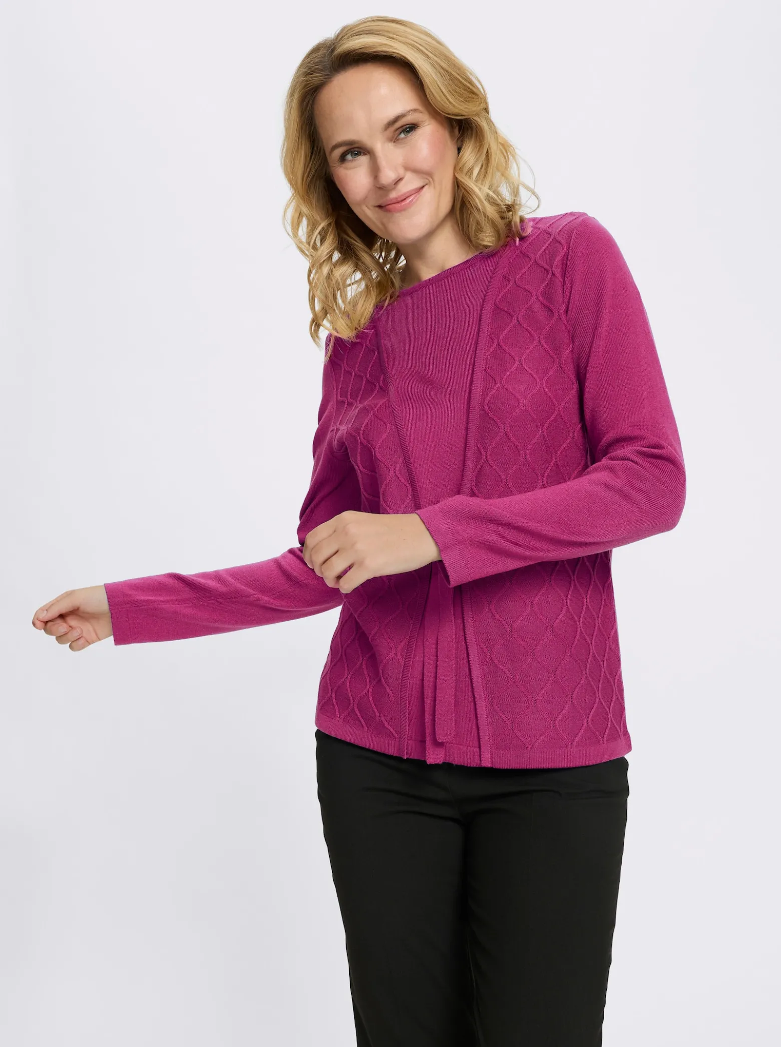 2-in-1-Pullover mit Bindeband
