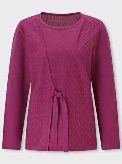 2-in-1-Pullover mit Bindeband