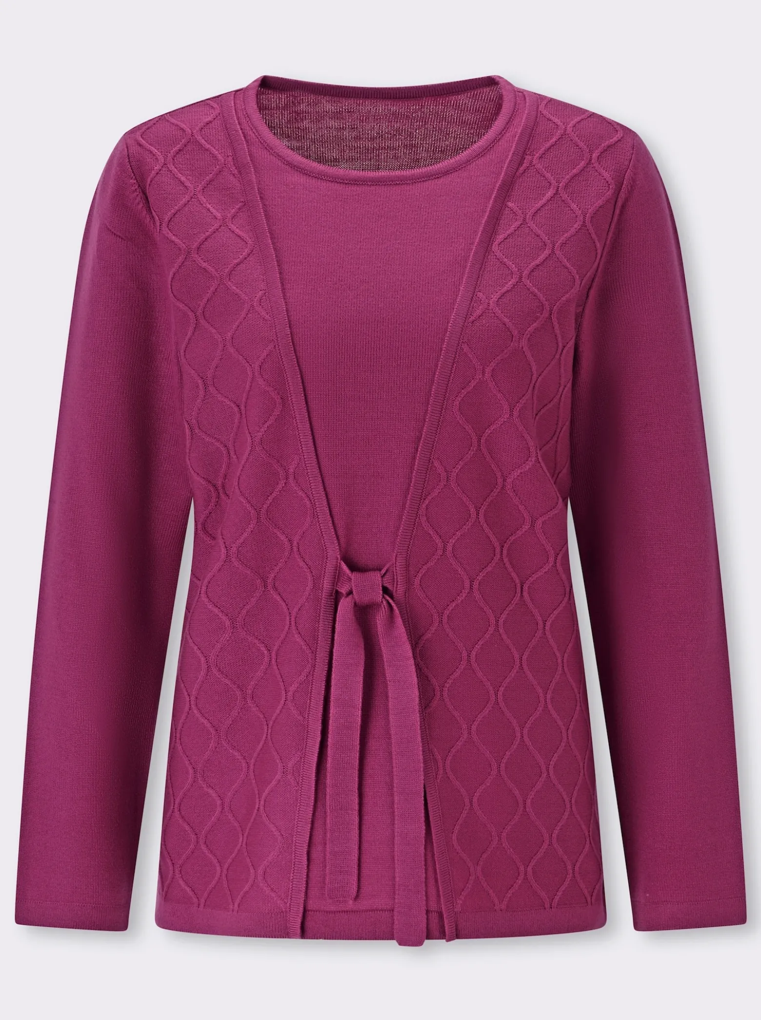 2-in-1-Pullover mit Bindeband