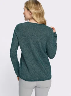 2-in-1-Pullover mit Glanzgarn