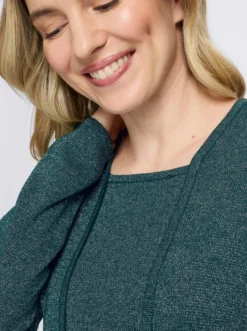 2-in-1-Pullover mit Glanzgarn