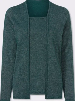 2-in-1-Pullover mit Glanzgarn