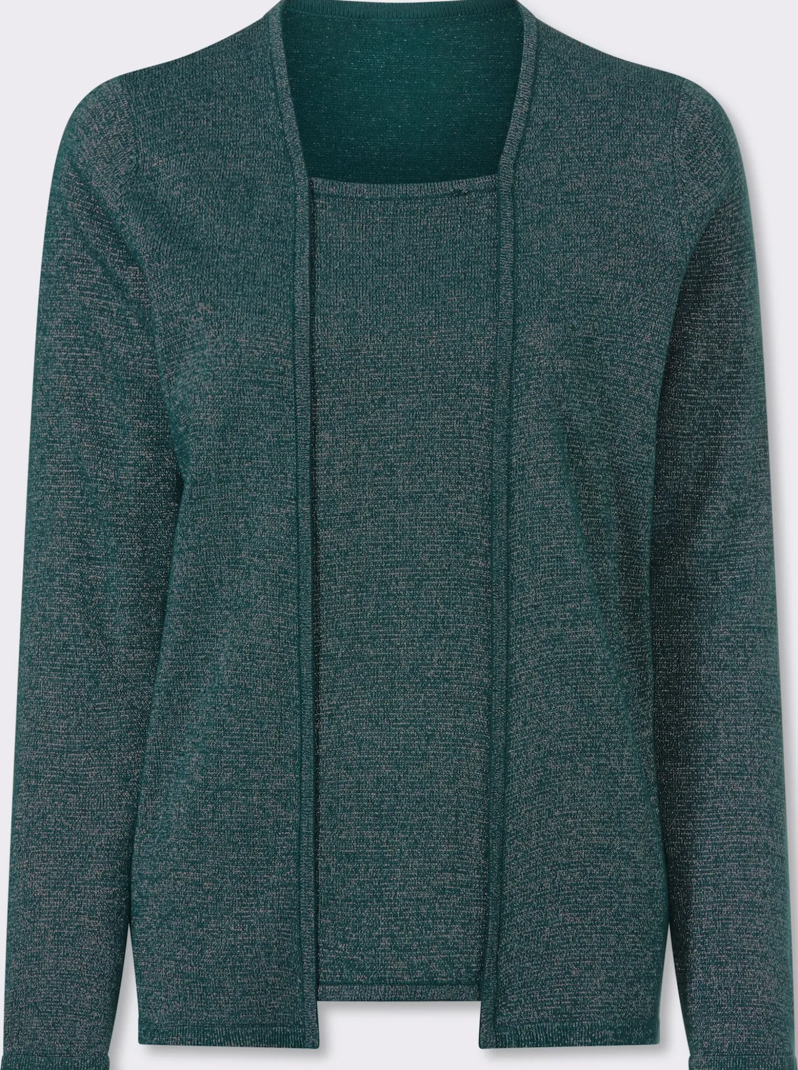2-in-1-Pullover mit Glanzgarn