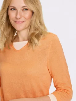 2-in-1-Pullover mit Kontrast-Einsätzen