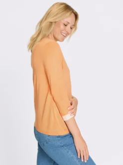 2-in-1-Pullover mit Kontrast-Einsätzen