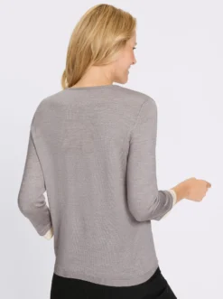 2-in-1-Pullover mit Kontrast-Einsätzen