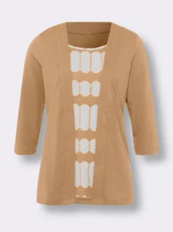 2-in-1-Shirt mit bedrucktem Einsatz