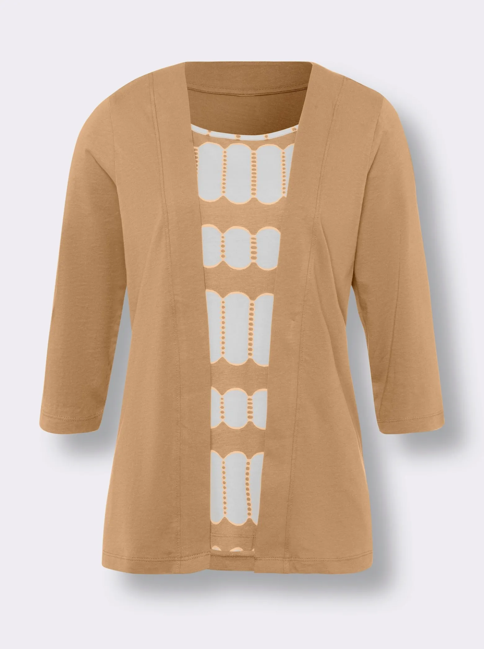 2-in-1-Shirt mit bedrucktem Einsatz