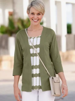 2-in-1-Shirt mit bedrucktem Einsatz
