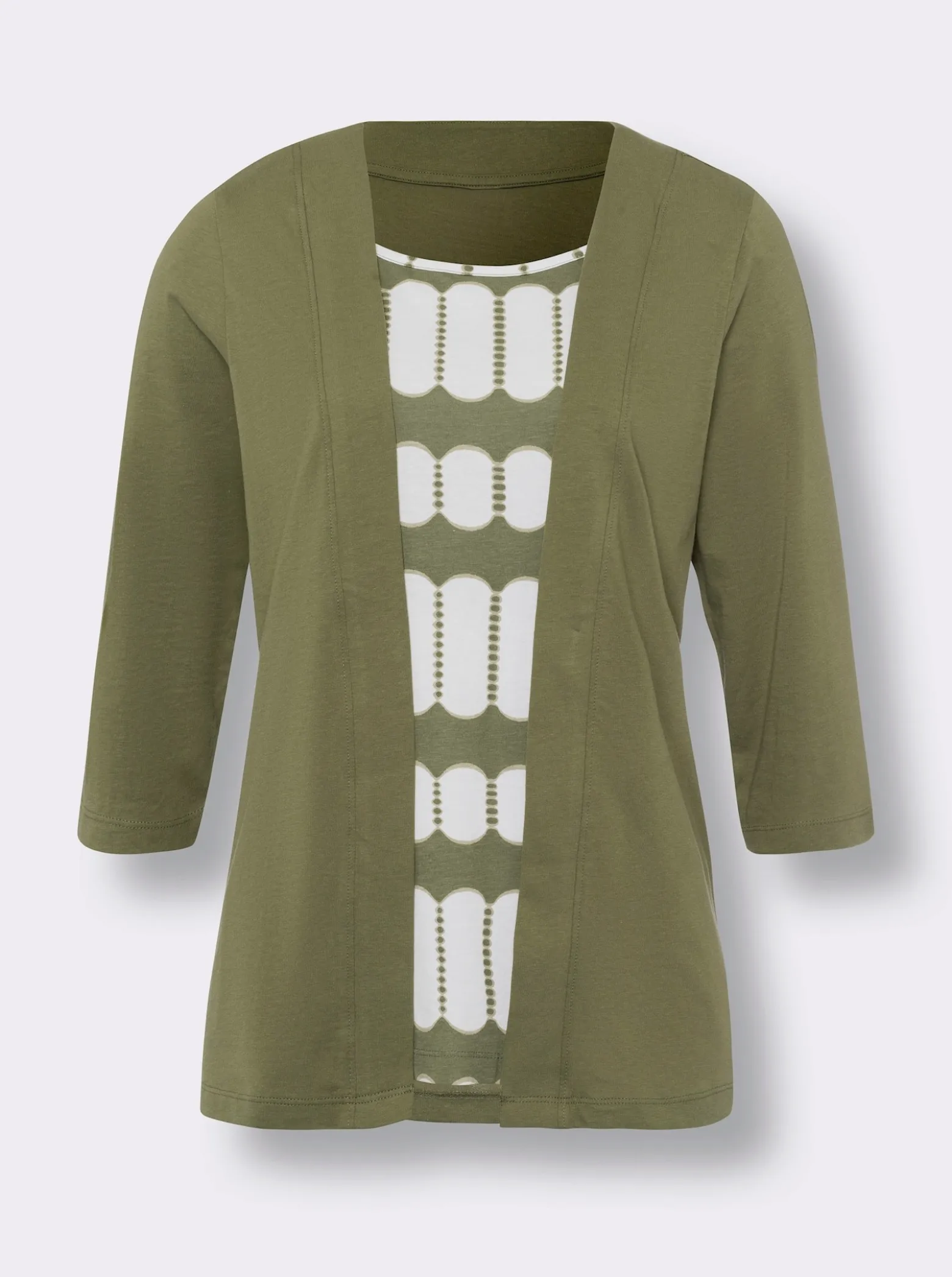 2-in-1-Shirt mit bedrucktem Einsatz