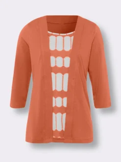 2-in-1-Shirt mit bedrucktem Einsatz