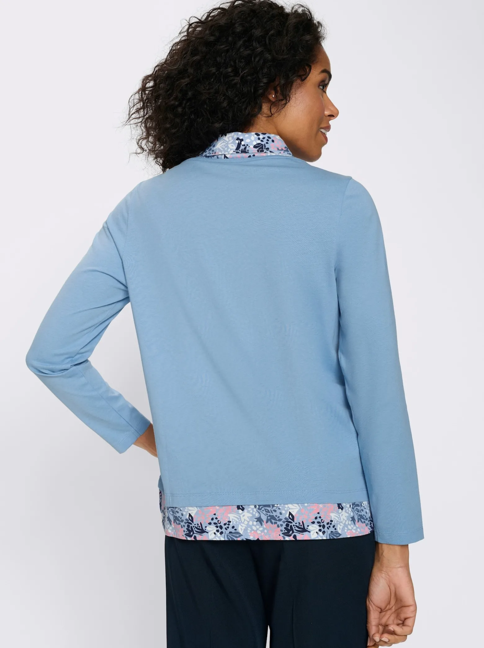 2-in-1-Shirt mit Einsätzen im Blumen-Dessin