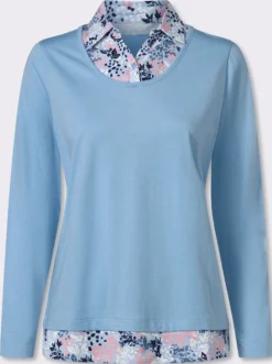 2-in-1-Shirt mit Einsätzen im Blumen-Dessin