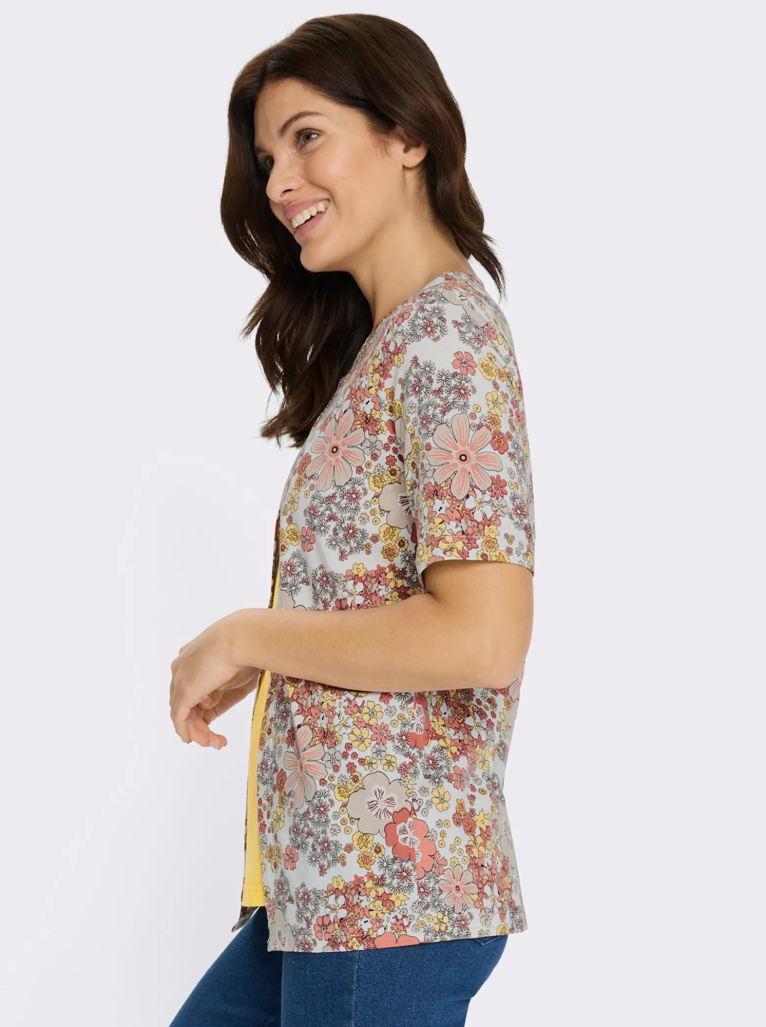 2-in-1-Shirt mit floralem Muster