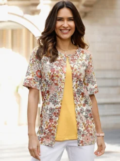 2-in-1-Shirt mit floralem Muster