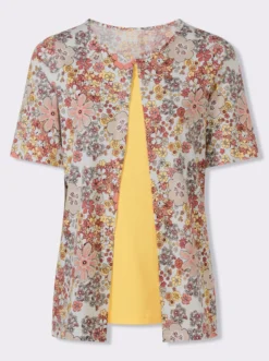2-in-1-Shirt mit floralem Muster