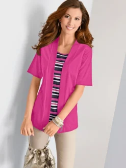 2-in-1-Shirt mit gestreiftem Einsatz