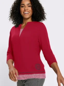 2-in-1-Shirt mit gestreiften Einsätzen