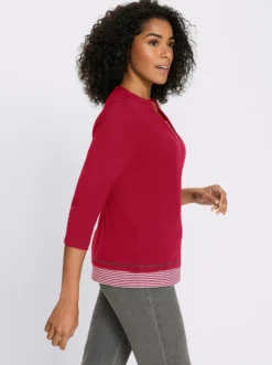 2-in-1-Shirt mit gestreiften Einsätzen