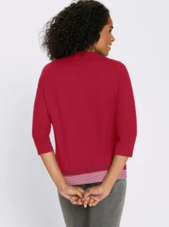 2-in-1-Shirt mit gestreiften Einsätzen