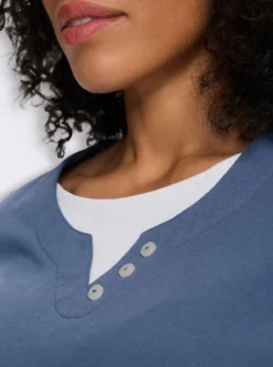 2-in-1-Shirt mit gewellten Abschlüssen