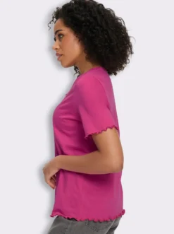 2-in-1-Shirt mit gewellten Abschlüssen