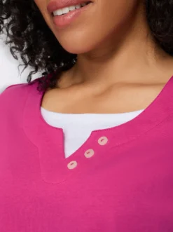 2-in-1-Shirt mit gewellten Abschlüssen