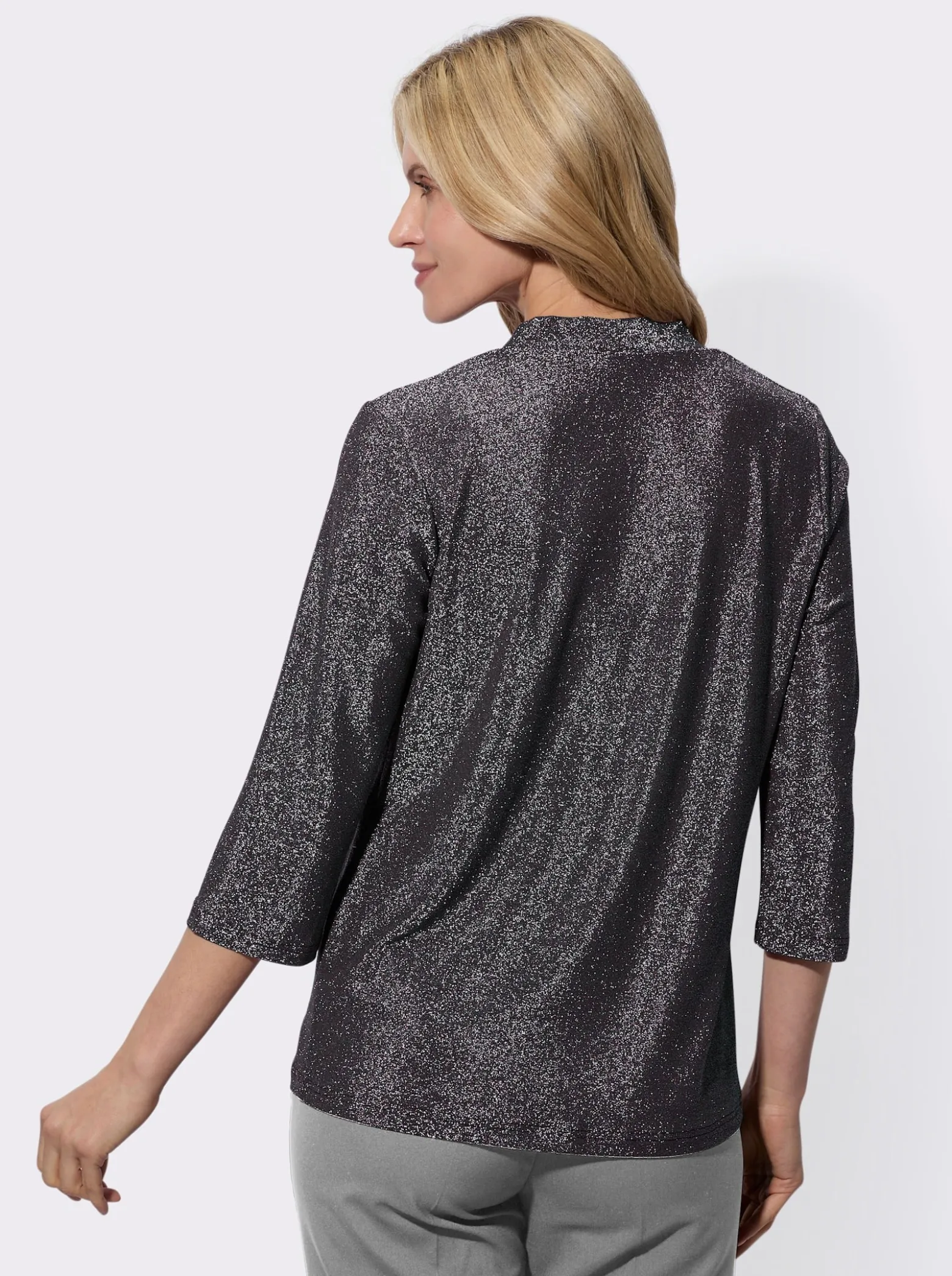 2-in-1-Shirt mit Glanzgarn