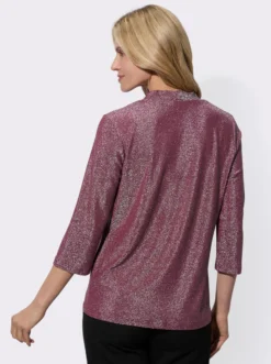2-in-1-Shirt mit Glanzgarn