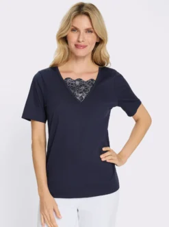 2-in-1-Shirt mit Glitzerdruck