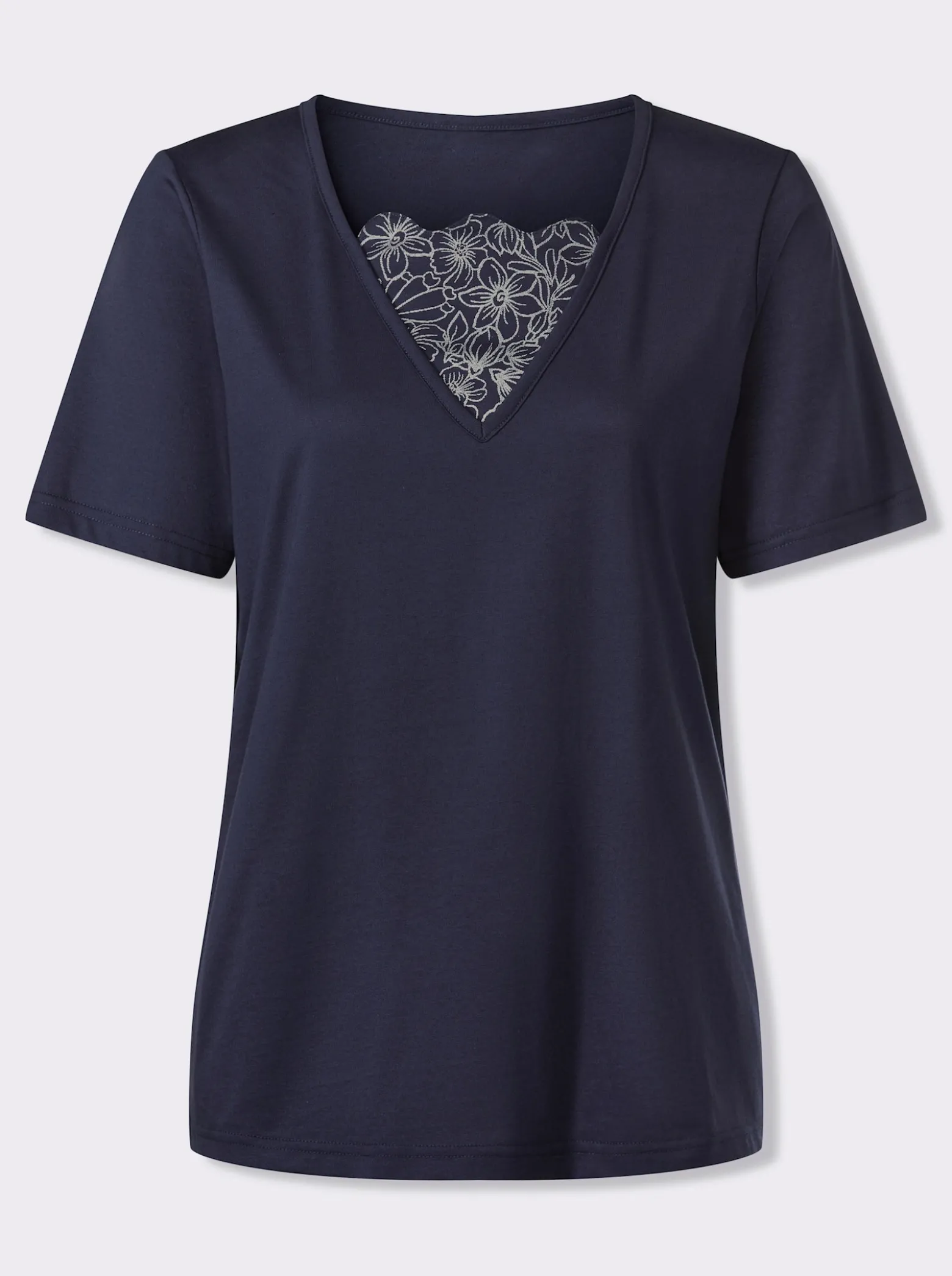 2-in-1-Shirt mit Glitzerdruck
